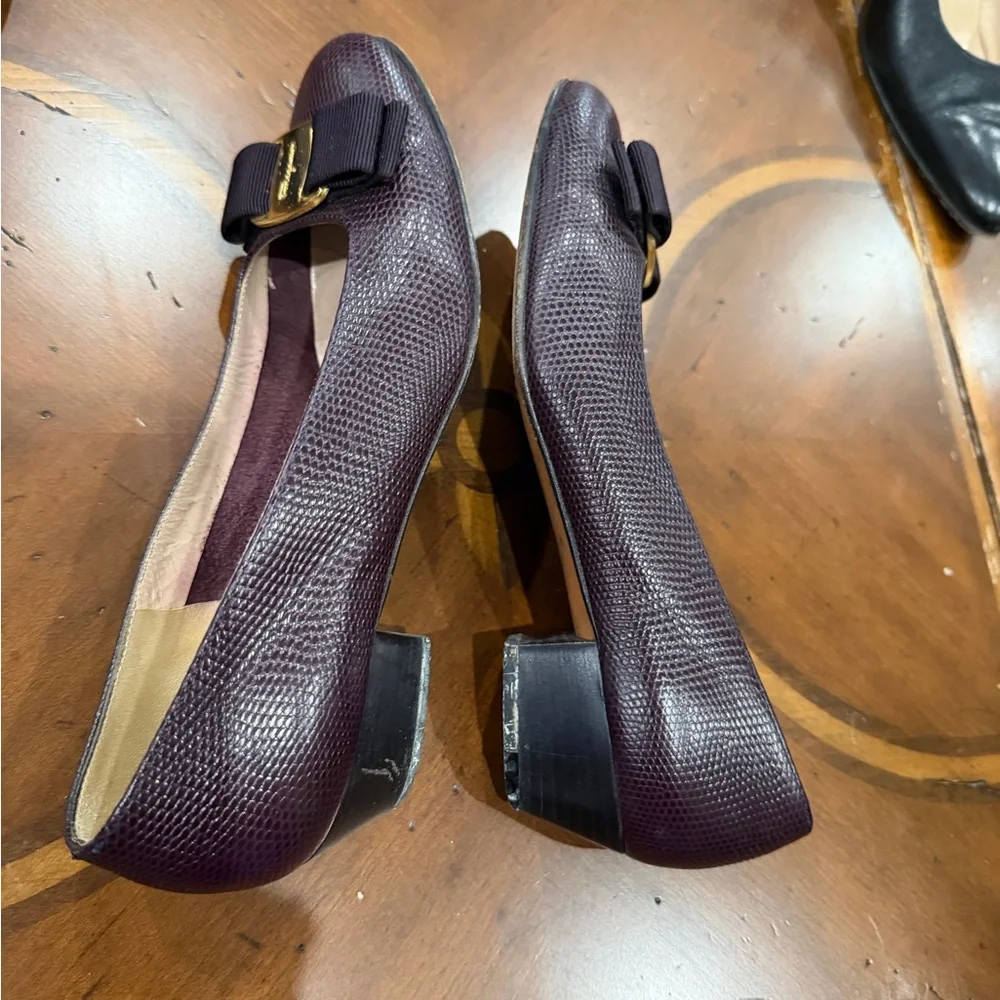 Salvatore Ferragamo Dark Textured Loafers